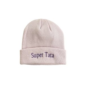 Bonnet rose pale pour adulte brodé et personnalisé
