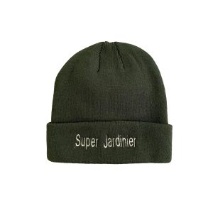 Bonnet vert kaki pour adulte brodé et personnalisé