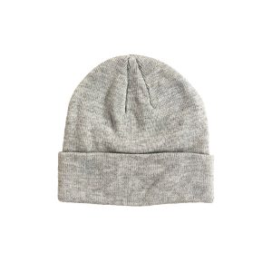 Bonnet gris pour enfant brodé et personnalisé