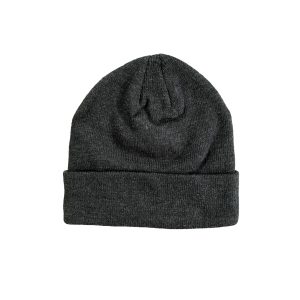 Bonnet gris foncé pour enfant brodé et personnalisé