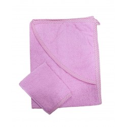 Cape de bain Brodé - Rose