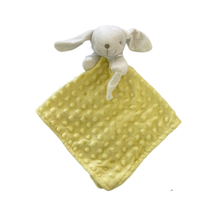 Doudou lapin brodé jaune